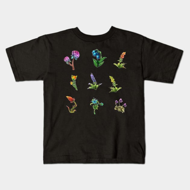 BOTW flowers Kids T-Shirt by KaniaAbbi